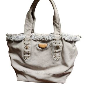Aimee Kestenberg Gray/Light Purple Large Tote Bag